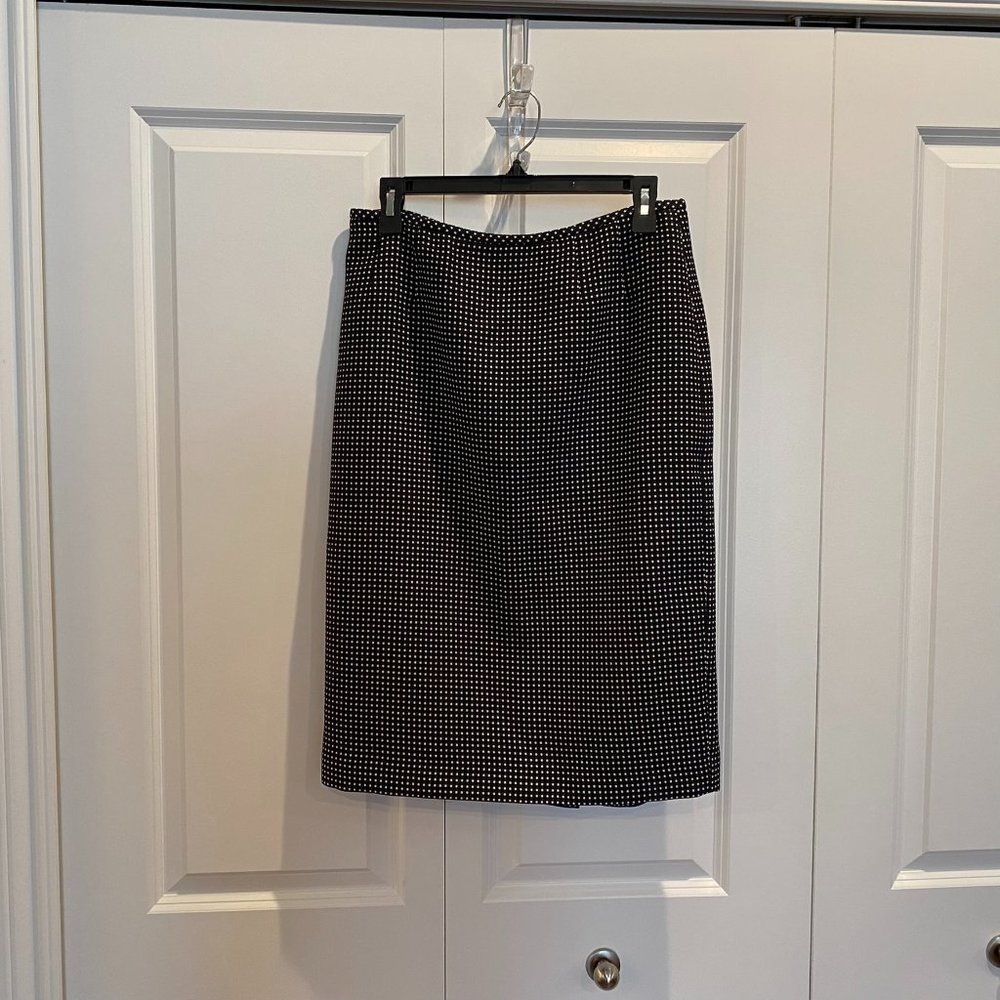 Le Suit Separates Black and White Polka Dot Skirt Size 6 - Picture 1 of 7